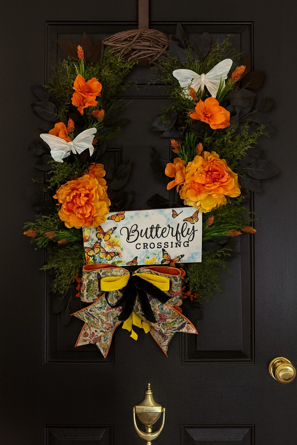 Elegant handmade door wreath